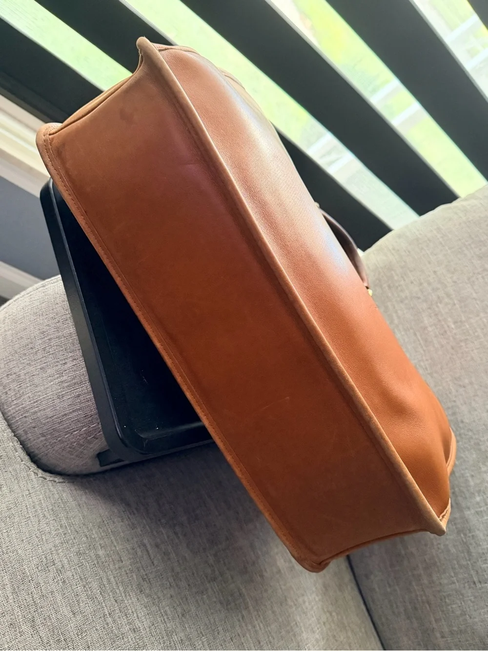 Vintage Coach Beekman 5266 Briefcase British Tan Glove Tanned Leather USA 1996